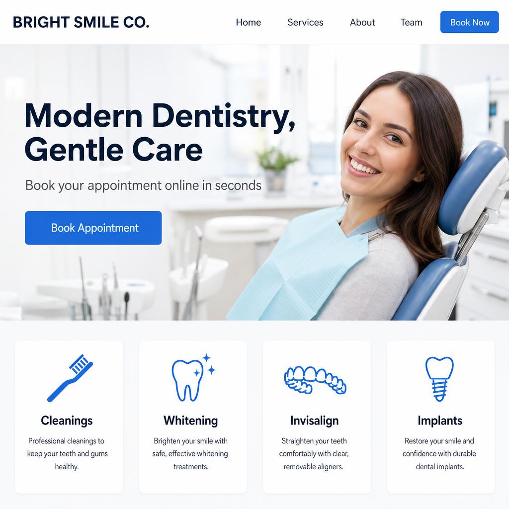 Bright Smile Co. — Dental Clinic website